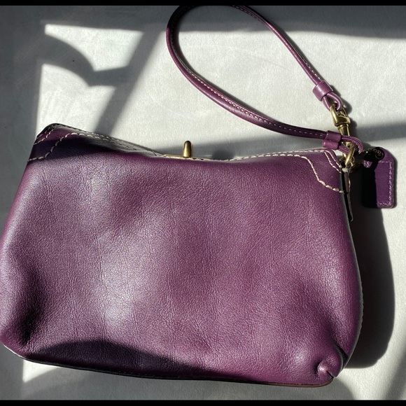 Coach Purple Wristlet - Picture 2 of 4